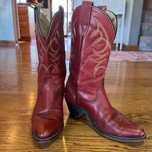 Vintage Red Wrangler Cowgirl Boots
